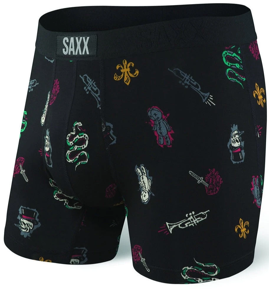 SAXX Vibe Boxer Brief Black Mardi Gras